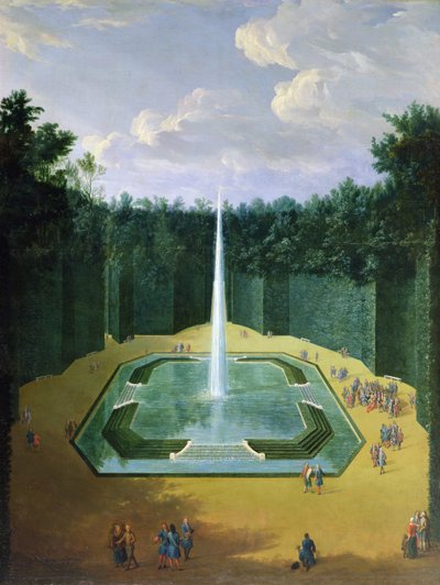 View of the Fountain Obelisk in the Gardens of Versailles (Louis XIV promenade) by Pierre Denis Martin